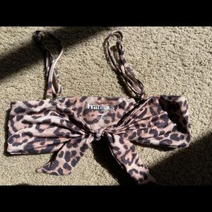 Frankie’s bikini leopard top bandeau bikini top with straps